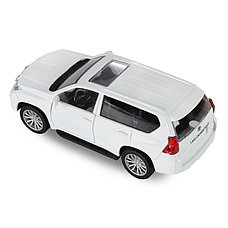 Машина АВТОПАНОРАМА Land Cruiser Prado, белый, 1/42, инерция, откр. двери, в/к 17,5*12,5*6,5 см, фото 3