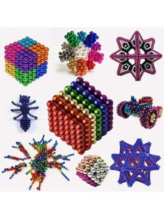Магнитные шарики для детей конструктор неокуб игрушка антистресс набор куб магнит 216 шт - фото 5 - id-p215913312