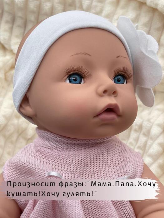 Детская интерактивная кукла пупс девочка озвучена 40см говорящая младенец в одежде игрушка для детей девочек - фото 4 - id-p215917099
