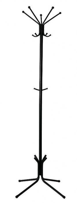 Вешалка стойка напольная разборная для прихожей ЗМИ Луч 5 черный ВНП 361 - фото 1 - id-p215920216