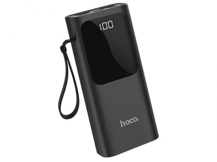 Повербанк внешний аккумулятор Hoco J41 Treasure 10000mAh черный power bank пауэрбанк для телефона - фото 1 - id-p215923361