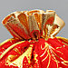 Мешочек подарочный плюш «Золотые фейерверки», колокольчики, тиснение, 16 × 24 см +/- 1.5 см, фото 3