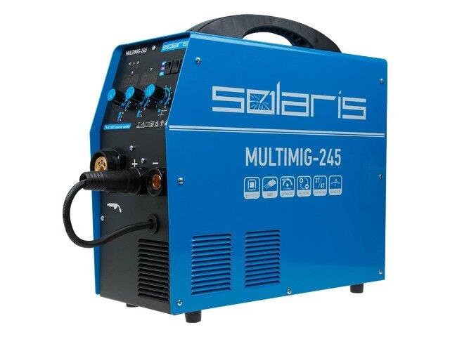 Полуавтомат сварочный Solaris MULTIMIG-245 (230В, MIG/FLUX/MMA/TIG, евроразъем, горелка 3 м, смена полярности, - фото 1 - id-p210905226