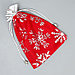 Мешочек подарочный плюш «Мешок Деда Мороза», снежинки, тиснение, 16 × 24 см +/- 1.5 см, фото 4
