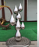 Садово- парковая скульптура "Drops" из нержавеющей стали, фото 2