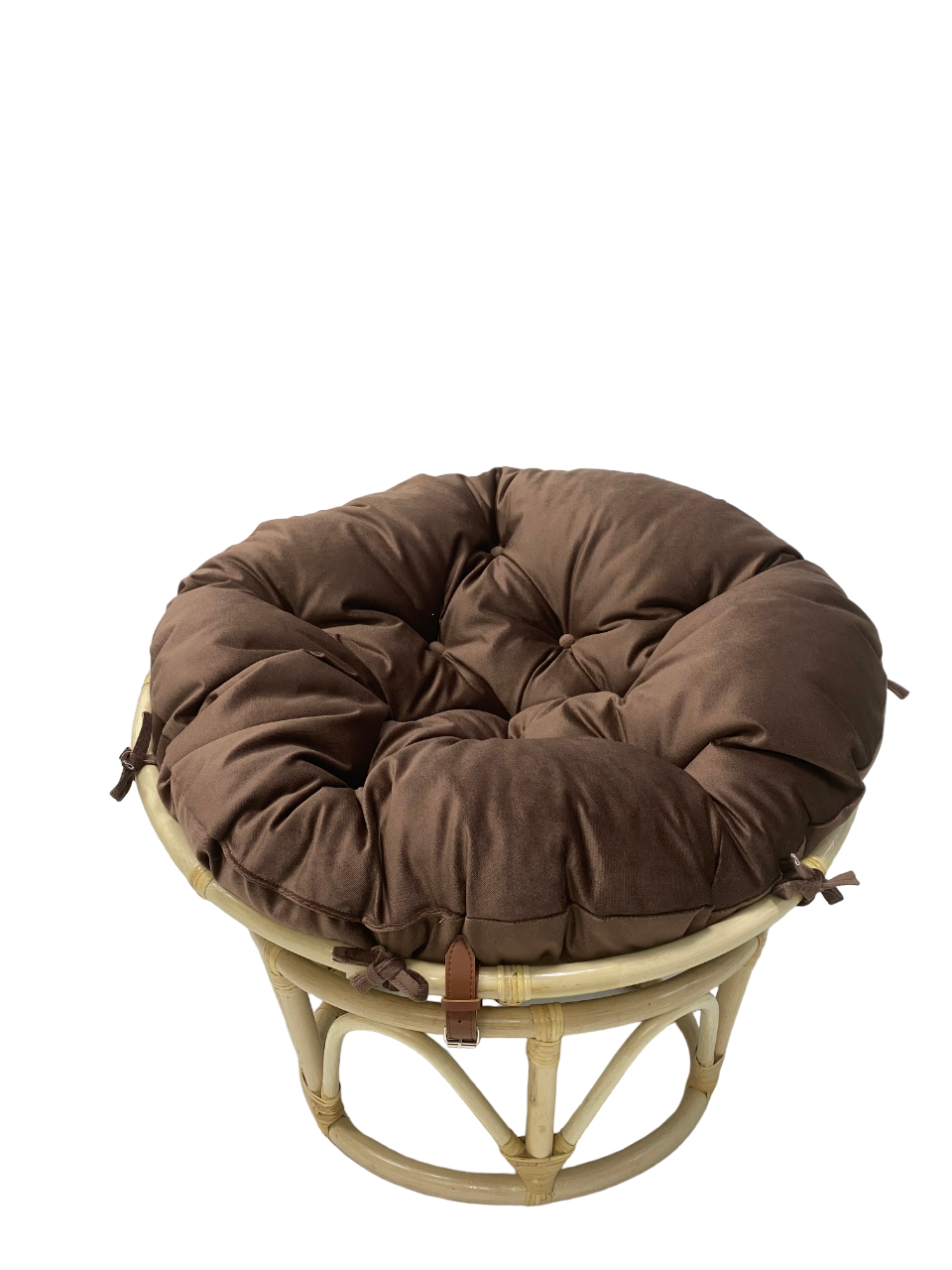 Кресло папасан - мини 23/01Е, (d=85) с коричневой подушкой - фото 2 - id-p188365059