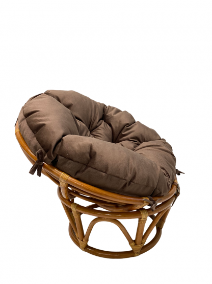 Кресло папасан - мини 23/01Е, (d=85) с коричневой подушкой - фото 7 - id-p188365059