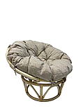 Кресло папасан - мини 23/01Е (d=85) с  бежевой подушкой, фото 2