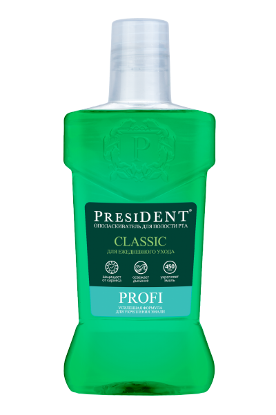 Ополаскиватель для полости рта PresiDENT Profi Classic для ежедневного ухода, 250 мл, 250 мл - фото 1 - id-p215979516