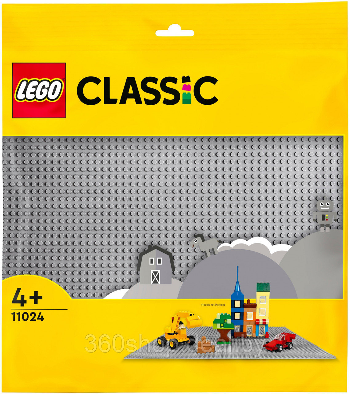 Конструктор LEGO Classic 11024 Серая базовая пластина - фото 1 - id-p213180719
