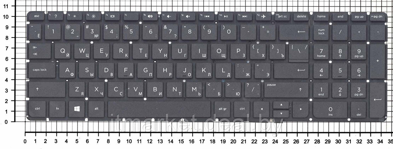 Клавиатура для ноутбука HP Pavilion 250 G4, 255 G4, 15-af000, pk131em2a08, черная без рамки (014487) - фото 2 - id-p215979676