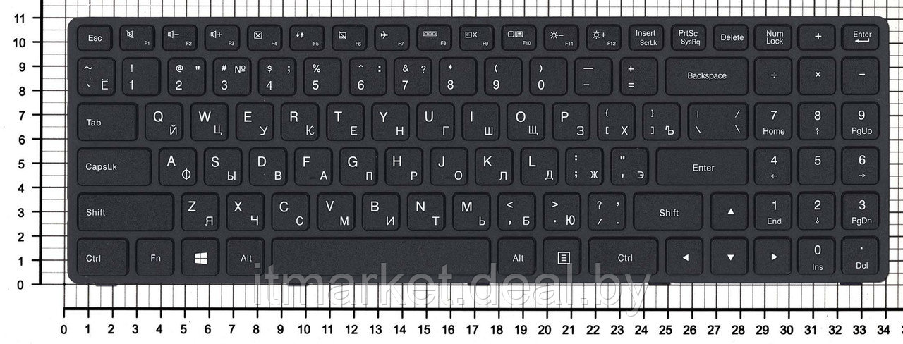 Клавиатура для ноутбука Lenovo Ideapad 300-15IBR, 300-15ISK, 300-17ISK, 100-15IBD черная (057523) - фото 2 - id-p215979679