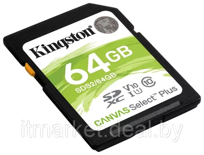 Карта памяти 64Gb Kingston Canvas Select Plus (SDS2/64GB) - фото 2 - id-p215979843