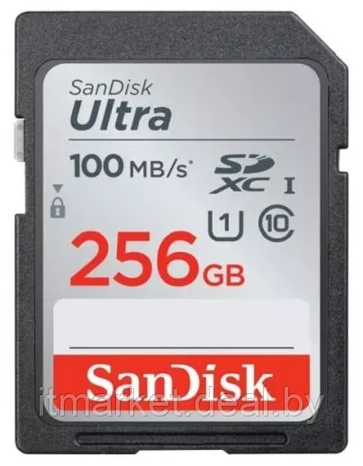 Карта памяти 256Gb Sandisk Ultra SDXC (SDSDUNC-256G-GN6IN) - фото 1 - id-p215979852