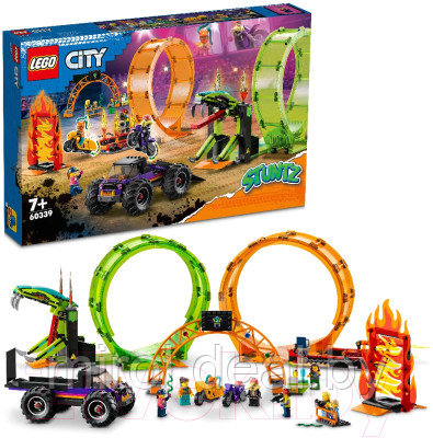 Конструктор Lego City Трюковая арена Двойная петля / 60339 - фото 4 - id-p215980482