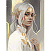 Алмазная вышивка с частичным заполнением на холсте «Девушка в белом»‎, 20 х 30 см, фото 2