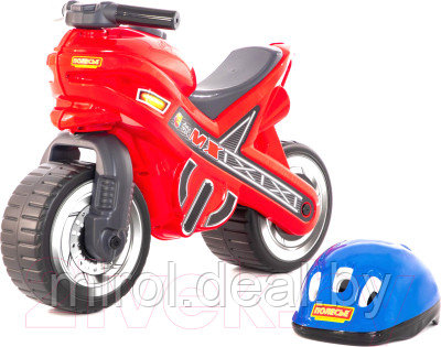 Каталка детская Полесье Мотоцикл МХ со шлемом / 46765 - фото 1 - id-p215983170