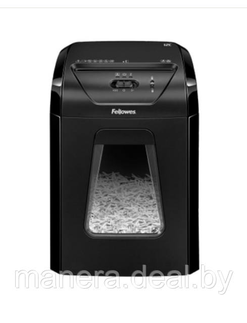 Шредер Fellowes Powershred 12C, размер частиц 4×40 мм