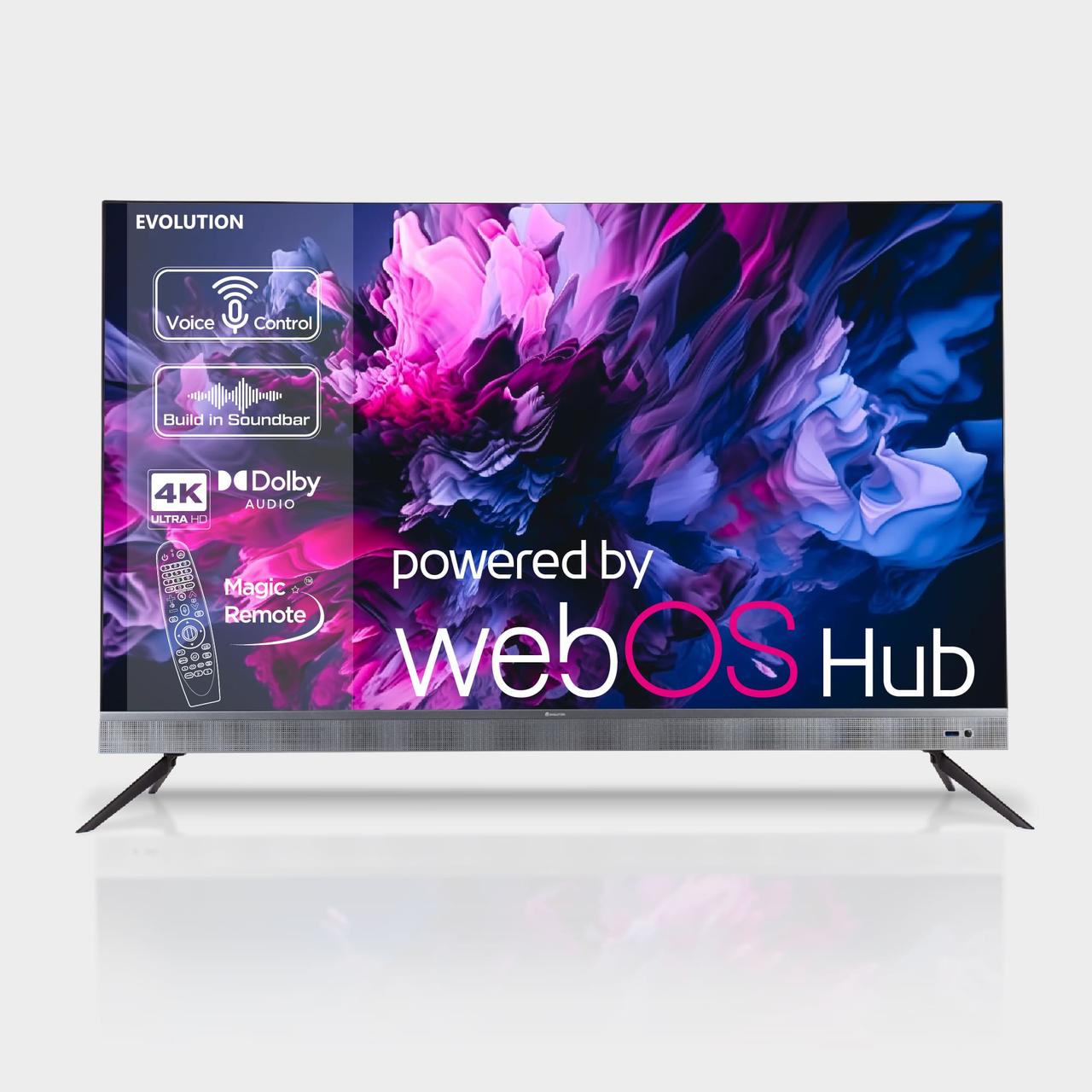 Телевизор с диагональю экрана 55 дюймов EVOLUTION 55" WOS55MR1SBUHD SmartTV (WebOS 6.0) - фото 1 - id-p215983928
