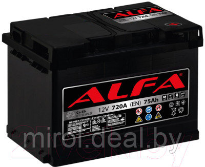 Автомобильный аккумулятор ALFA battery Hybrid R / AL 75.0 - фото 1 - id-p215985025