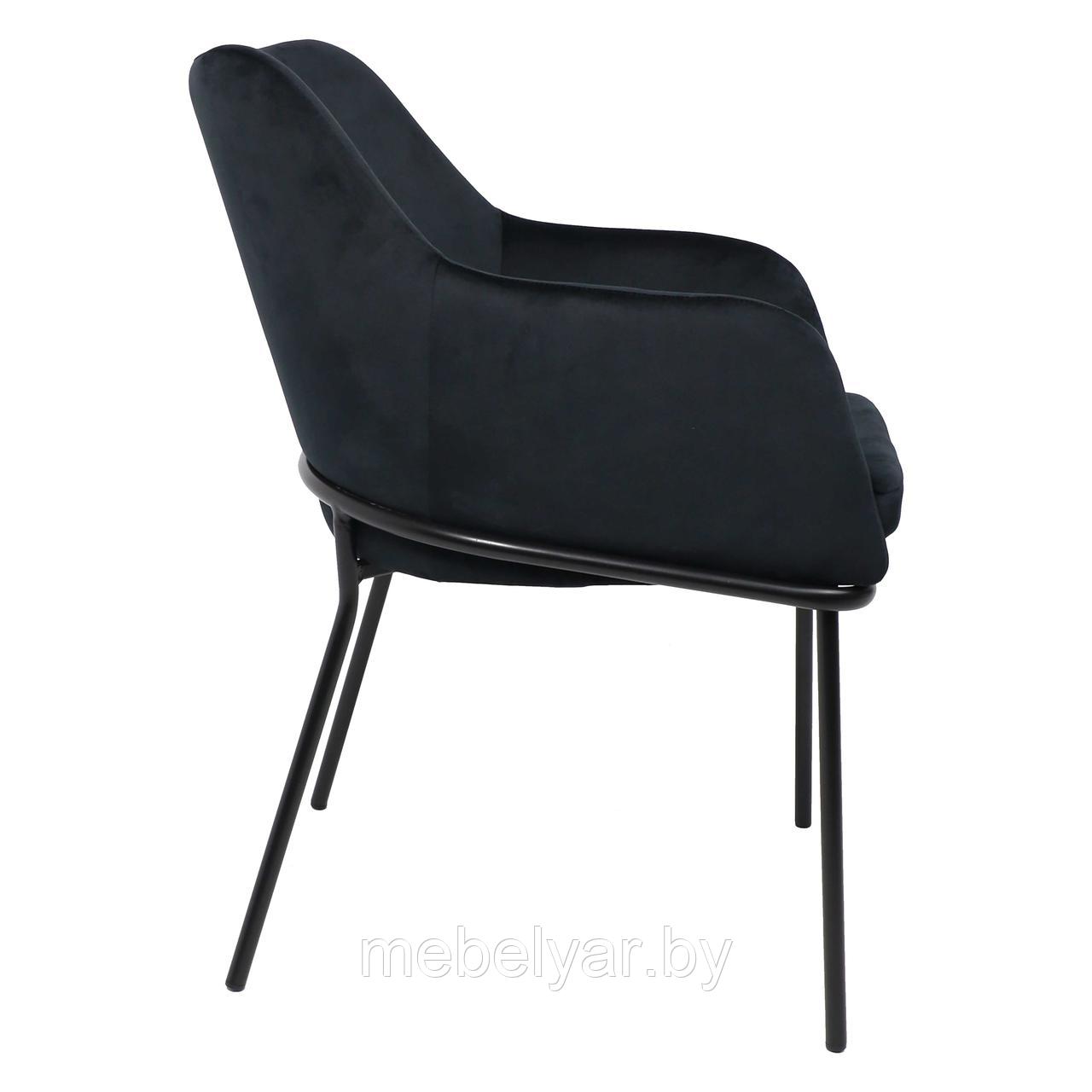 Кресло AV 318, черный бархат H-75/черный AksHome - фото 2 - id-p215989174