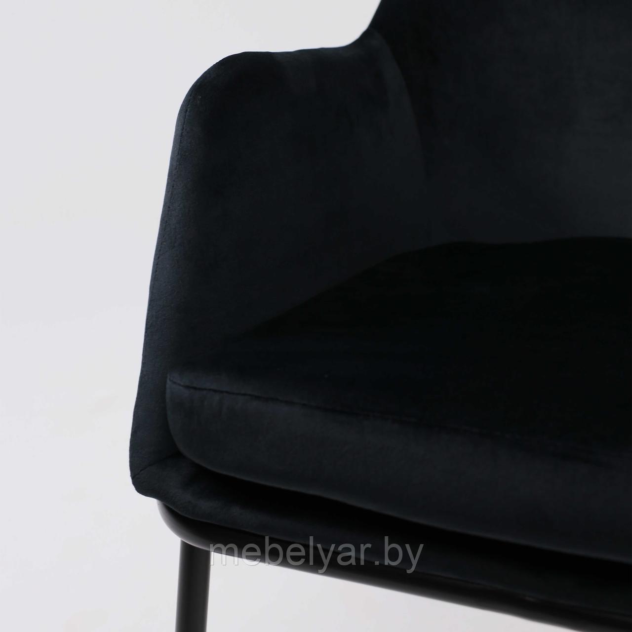 Кресло AV 318, черный бархат H-75/черный AksHome - фото 7 - id-p215989174