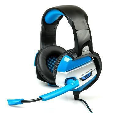 Наушники с микрофоном проводные накладные DIALOG HGK-37L GAN-KATA USB игровые голубые - фото 1 - id-p215920066