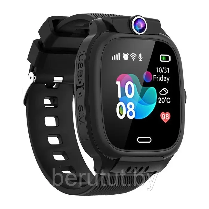 Смарт часы, умные детские с GPS с камерой и SIM картой Smart Baby Watch Y31 черные - фото 2 - id-p215989202