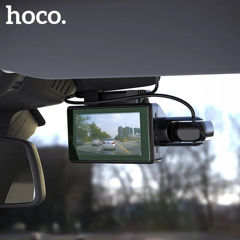 Видеорегистратор автомобильный Hoco DI07 2 камеры HD съемка, обзор 360 градусов, режим парковки - фото 8 - id-p215989952