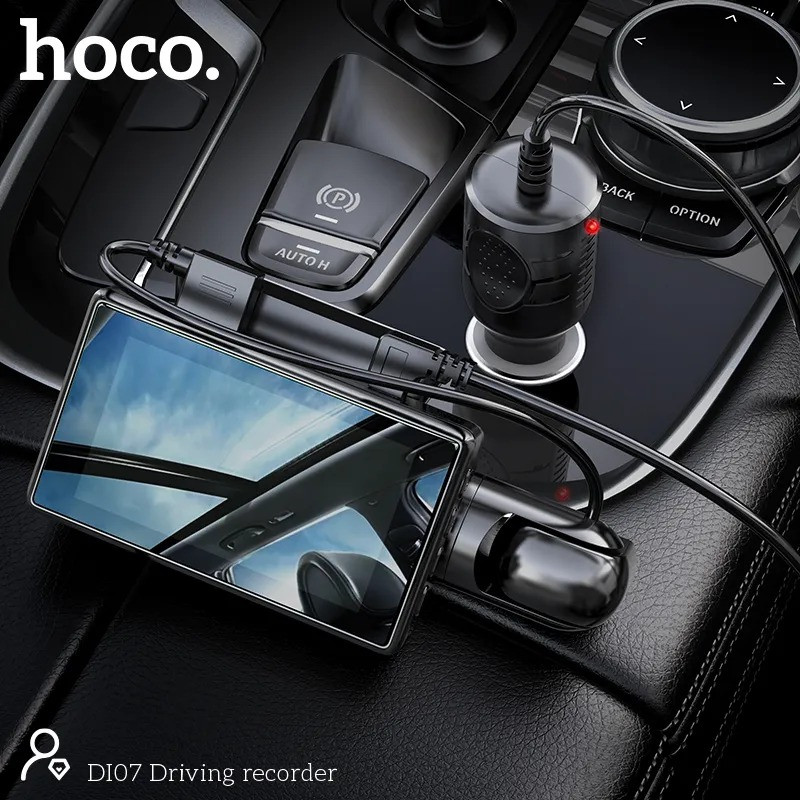 Видеорегистратор автомобильный Hoco DI07 2 камеры HD съемка, обзор 360 градусов, режим парковки - фото 7 - id-p215989952