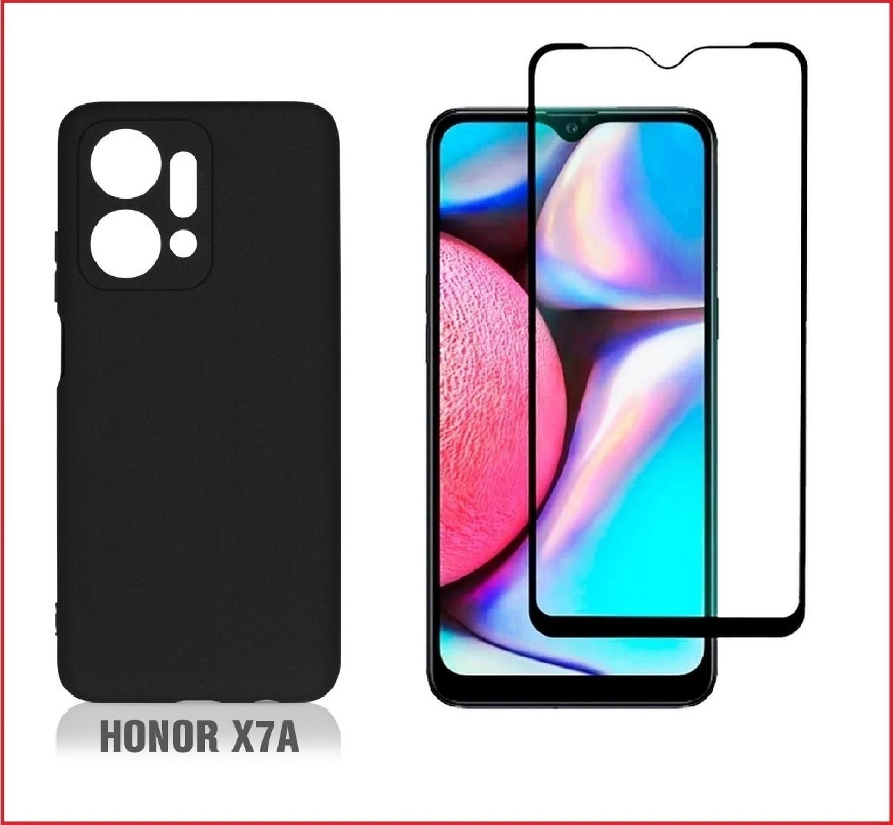 Чехол-накладка + защитное стекло для Huawei Honor X7A