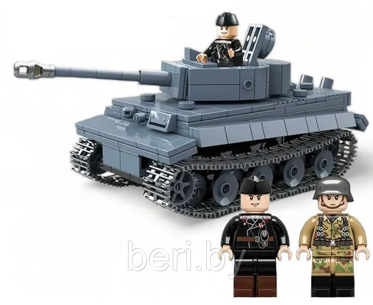 100242 Конструктор Quan guan Германский тяжелый танк Tiger, 503 детали, аналог LEGO - фото 2 - id-p215989786