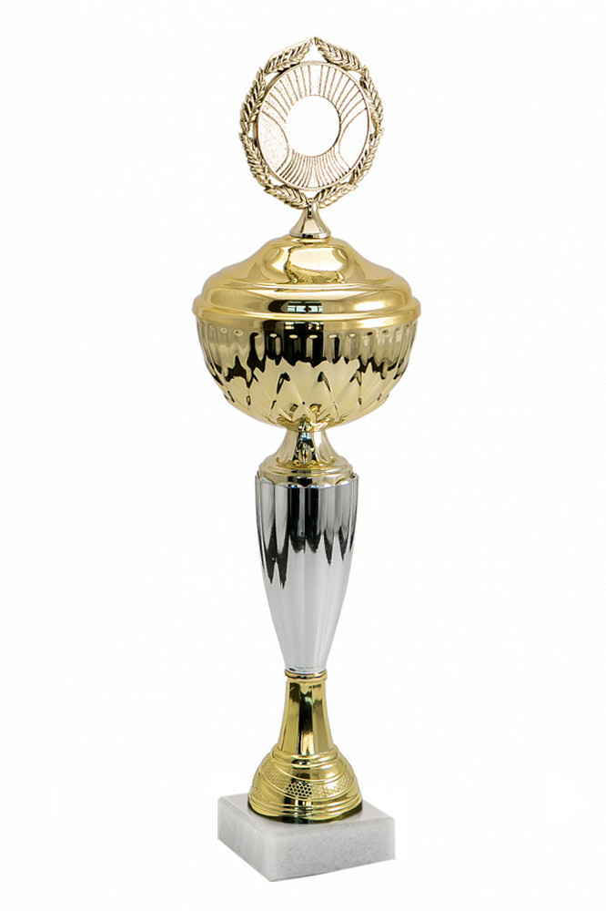Кубок "Меркурий" на мраморной подставке с крышкой , высота 36 см, чаша 10 см арт. 043-240-100 КЗ100