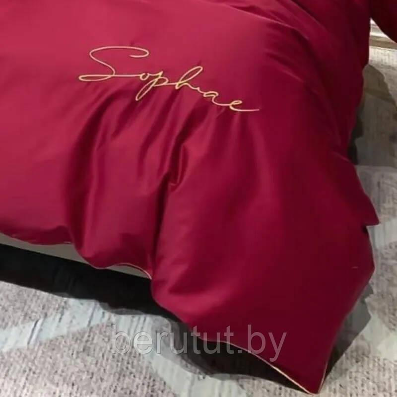 Комплект постельного белья Евро MENCY ЖАТКА Красный - фото 4 - id-p215989939