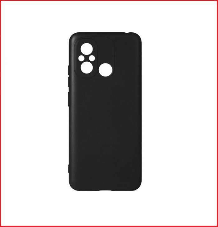 Чехол-накладка для Xiaomi Redmi 12C / Redmi 11A / Poco C55 (силикон) черный с защитой камеры