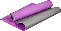 Коврик для йоги и фитнеса Bradex SF 0688, 183*61*0,6 см, двухслойный фиолетовый