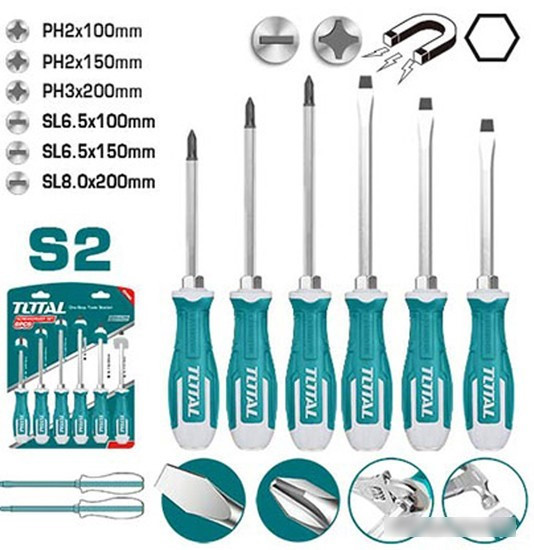 Набор отверток Total THGSS2606 (6 предметов)