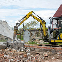 Аренда гусеничного мини экскаватора с гидромолотом в Минске