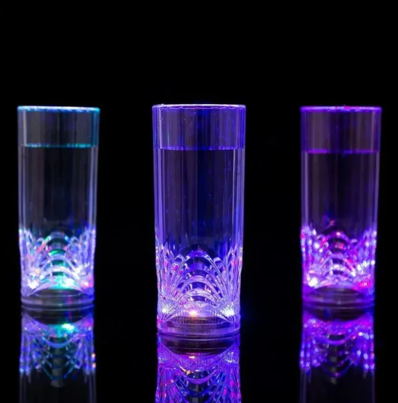 Мерцающий стакан с цветной Led подсветкой дна COLOR CUP - фото 1 - id-p215992316