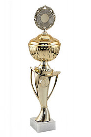 Кубок "Танец" на мраморной подставке с крышкой , высота 36 см, чаша 8 см арт. 045-240-80 КЗ80