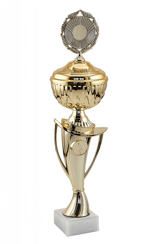 Кубок "Танец" на мраморной подставке с крышкой , высота 36 см, чаша 8 см арт. 045-240-80 КЗ80 - фото 1 - id-p215992913