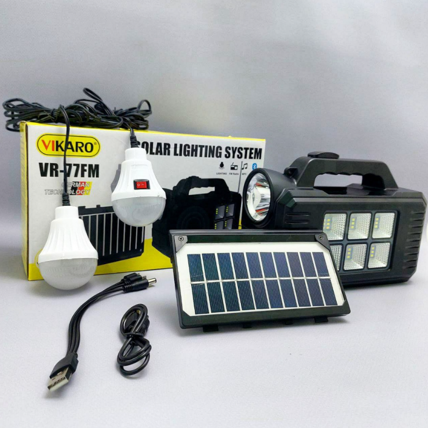 Многофункциональная кемпинговая осветительная зарядная станция Solar lighting system VR-77, 4000 мАч - фото 1 - id-p216007996