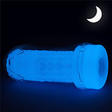 Прозрачный мастурбатор светящийся в темноте Lumino Play Ribbed Masturbator, фото 8