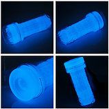 Прозрачный мастурбатор светящийся в темноте Lumino Play Ribbed Masturbator, фото 10