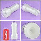 Прозрачный мастурбатор светящийся в темноте Lumino Play Ribbed Masturbator, фото 4