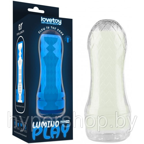 Прозрачный мастурбатор светящийся в темноте Lumino Play Pocketed Masturbator