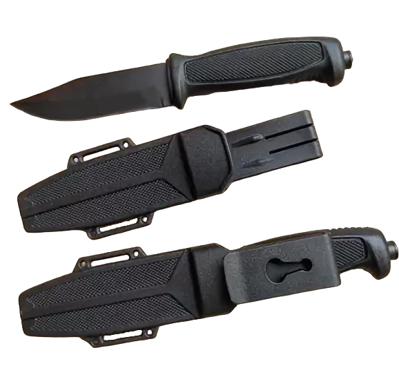 Тактический нож Gerber 1418 A в пластиковых ножнах (черный) - фото 2 - id-p216007975