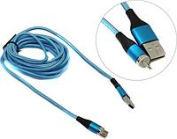 JETACCESS JA-DC28 2м Blue Кабель USB 2.0 AM-- съёмный магнитный USB micro-B 2м