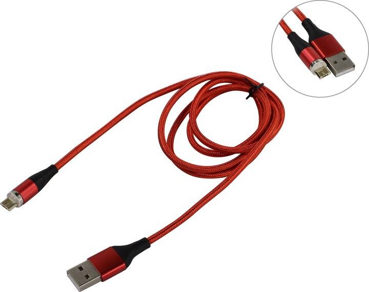 JETACCESS JA-DC28 1м Red Кабель USB 2.0 AM-- съёмный магнитный USB micro-B 1м - фото 1 - id-p216008943