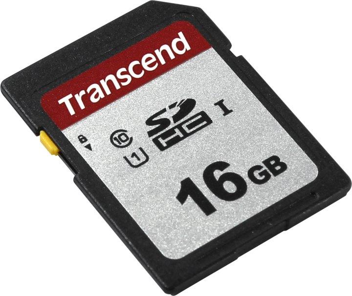 Карта памяти Transcend TS16GSDC300S SDHC Memory Card 16Gb UHS-I U1 - фото 1 - id-p216008960